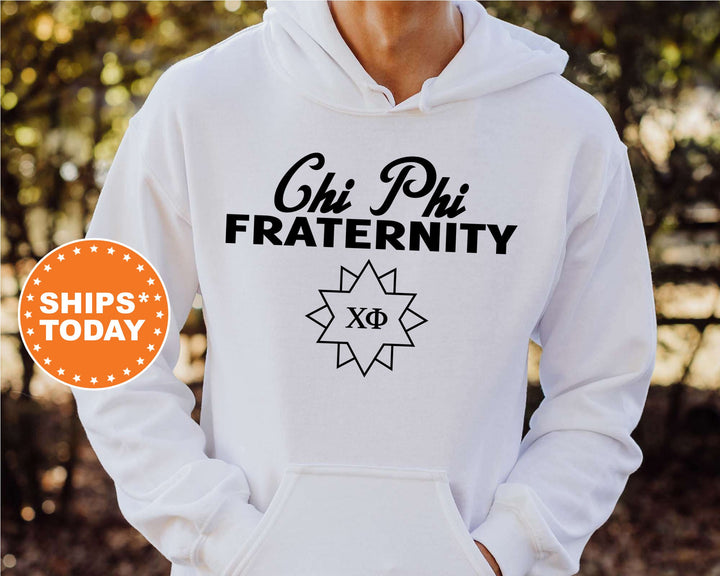 Chi Phi Simple Crest Fraternity Sweatshirt | Chi Phi Fraternity Crest Sweatshirt | Rush Pledge Fraternity Gift | College Apparel _ 9814g