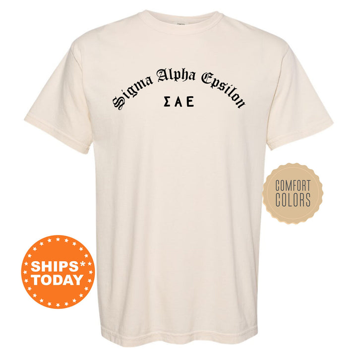 Sigma Alpha Epsilon Old English Oaths Fraternity T-Shirt | SAE Greek Apparel | Comfort Colors | Bid Day Gift | College Greek Life _ 11196g