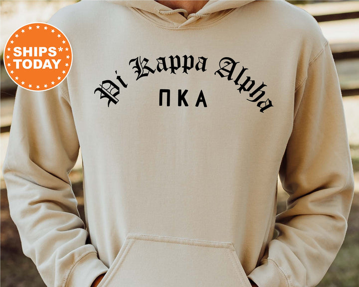 Pi Kappa Alpha Old English Oaths Fraternity Sweatshirt | PIKE Sweatshirt | Rush Sweatshirt | Bid Day Gift | College Greek Apparel _ 11194g