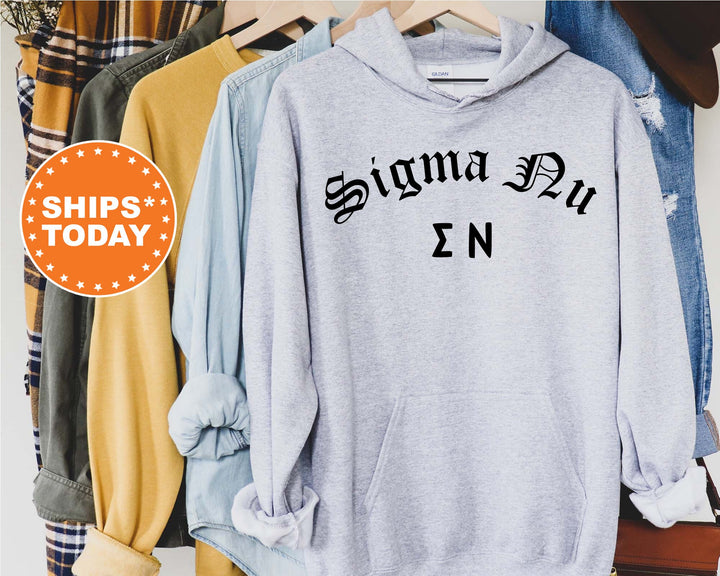 Sigma Nu Old English Oaths Fraternity Sweatshirt | Sigma Nu Sweatshirt | Rush Sweatshirt | Bid Day Gift | College Greek Apparel _ 11199g