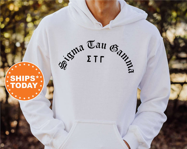 Sigma Tau Gamma Old English Oaths Fraternity Sweatshirt | Sig Tau Sweatshirt | Rush Pledge | Bid Day Gift | College Greek Apparel _ 11202g
