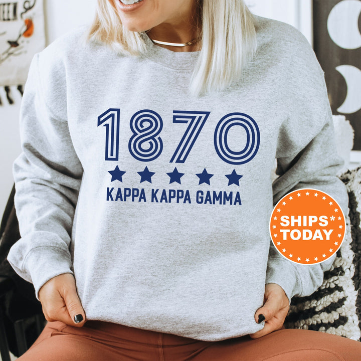 Kappa Kappa Gamma Star Girls Sorority Sweatshirt | KAPPA Sorority Merch | Big Little Reveal Gifts | College Greek Sweatshirt _ 16527g