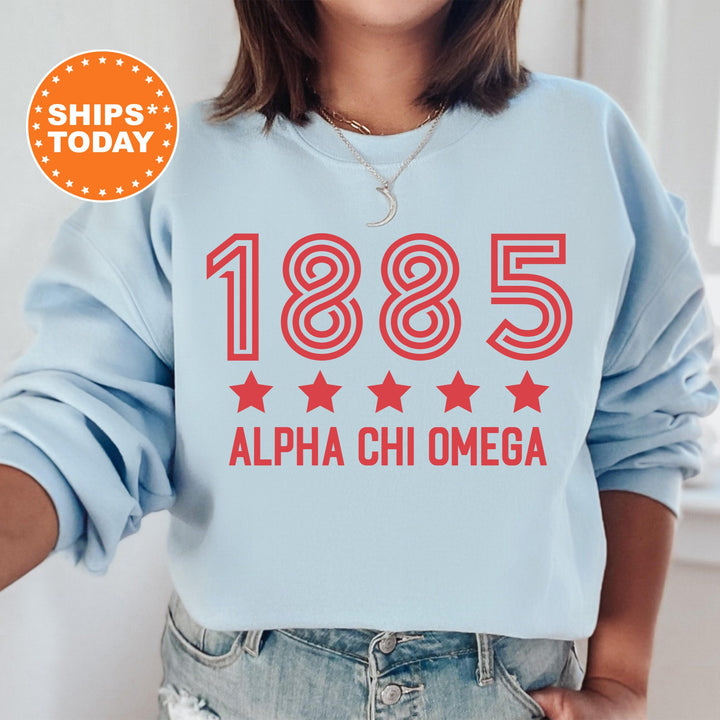 Alpha Chi Omega Star Girls Sorority Sweatshirt | Alpha Chi Sorority Merch | Big Little Reveal Gifts | College Greek Sweatshirt _ 16510g