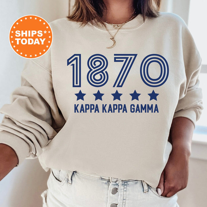 Kappa Kappa Gamma Star Girls Sorority Sweatshirt | KAPPA Sorority Merch | Big Little Reveal Gifts | College Greek Sweatshirt _ 16527g