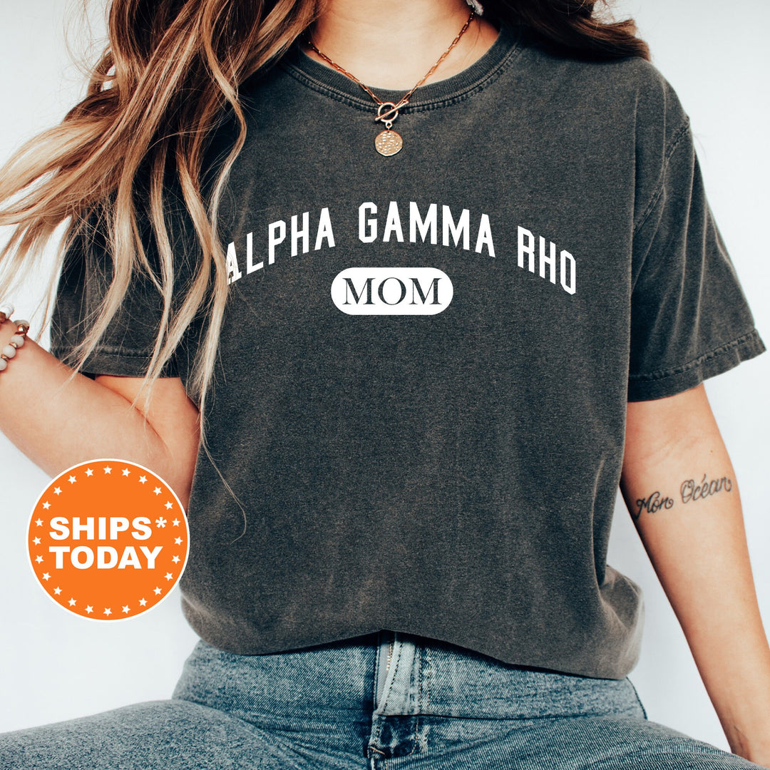 Alpha Gamma Rho Athletic Mom Fraternity T-Shirt | AGR Mom Shirt | Fraternity Mom Comfort Colors Tee | Mother's Day Gift For Mom _ 6852g