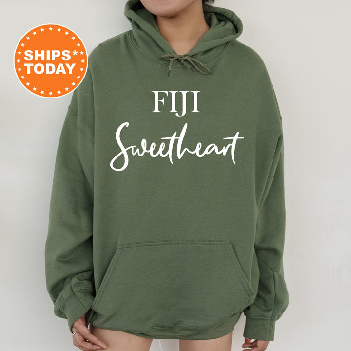 FIJI Cursive Sweetheart Fraternity Sweatshirt | FIJI Sweetheart Sweatshirt | Phi Gamma Delta Hoodie | Gift For Girlfriend