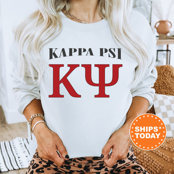 Kappa Psi Greek Identity COED Sweatshirt | Kappa Psi Sweatshirt | Greek Letters Sweatshirt | Sorority Letters | Greek Apparel _ 15420g
