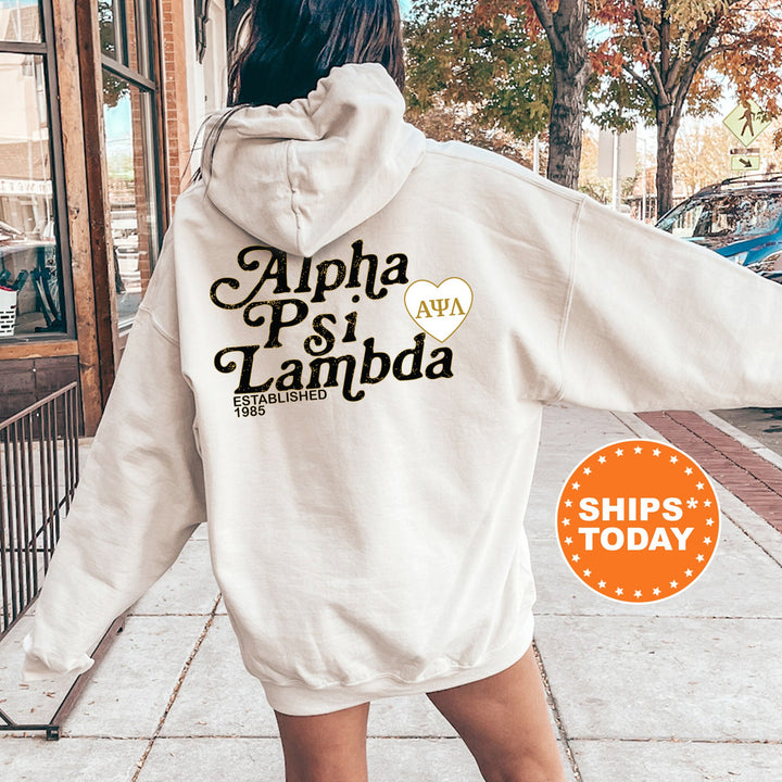Alpha Psi Lambda Heartmark COED Sweatshirt | Alpha Psi Lambda Crewneck Sweatshirt | Greek Apparel | COED Fraternity Gift 15400g