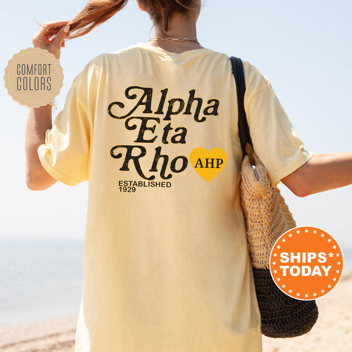 Alpha Eta Rho Heartmark COED T-Shirt | Alpha Eta Rho Comfort Colors Shirt | COED Fraternity Gift | Greek Life Apparel _ 15397g