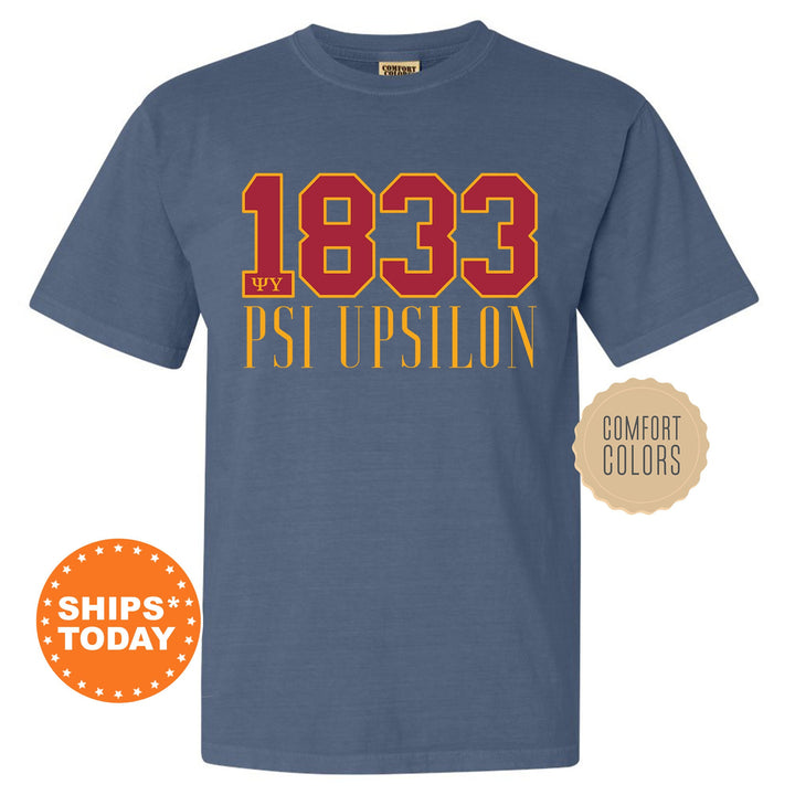 Psi Upsilon Greek Bond Fraternity T-Shirt | Psi U Shirt | Comfort Colors Tee | Fraternity Gift | College Greek Apparel _ 15563g