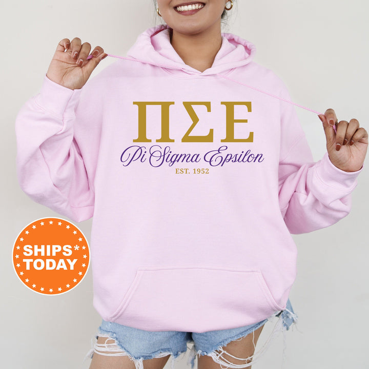 Pi Sigma Epsilon Letter Unity COED Sweatshirt | Pi Sigma Epsilon Greek Letters Sweatshirt | COED Fraternity Gift | Greek Apparel _ 15378g