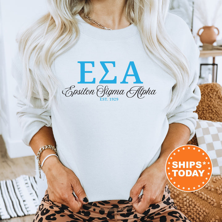 Epsilon Sigma Alpha Letter Unity COED Sweatshirt | Epsilon Sigma Alpha Greek Letters | COED Fraternity Gift | Greek Apparel _ 15371g