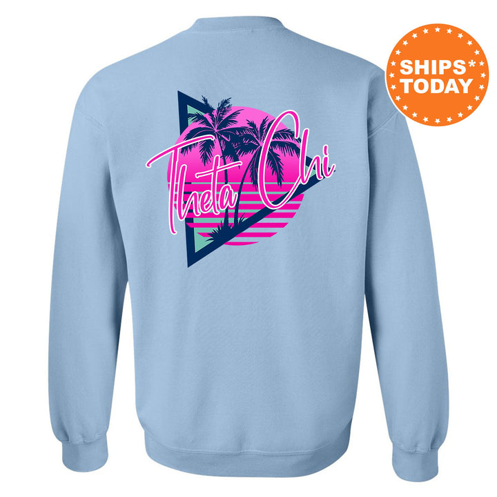 Theta Chi Bright Nights Fraternity Sweatshirt | Theta Chi Crewneck Sweatshirt | Fraternity Rush Gift | New Pledge Sweatshirt
