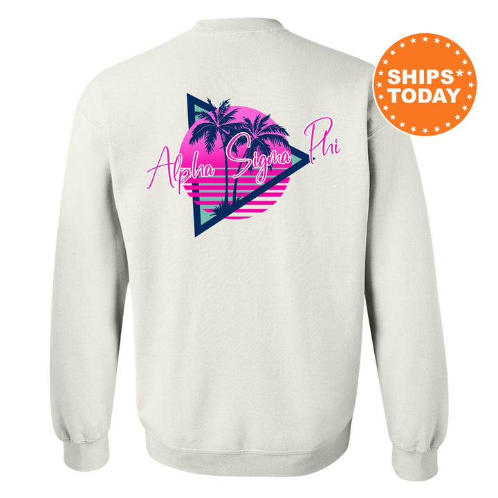 Alpha Sigma Phi Bright Nights Fraternity Sweatshirt | Alpha Sig Crewneck Sweatshirt | Fraternity Rush Gift | New Pledge Sweatshirt