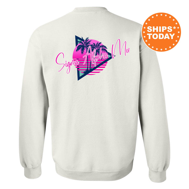 Sigma Alpha Mu Bright Nights Fraternity Sweatshirt | Sammy Crewneck Sweatshirt | Fraternity Rush Gift | New Pledge Sweatshirt