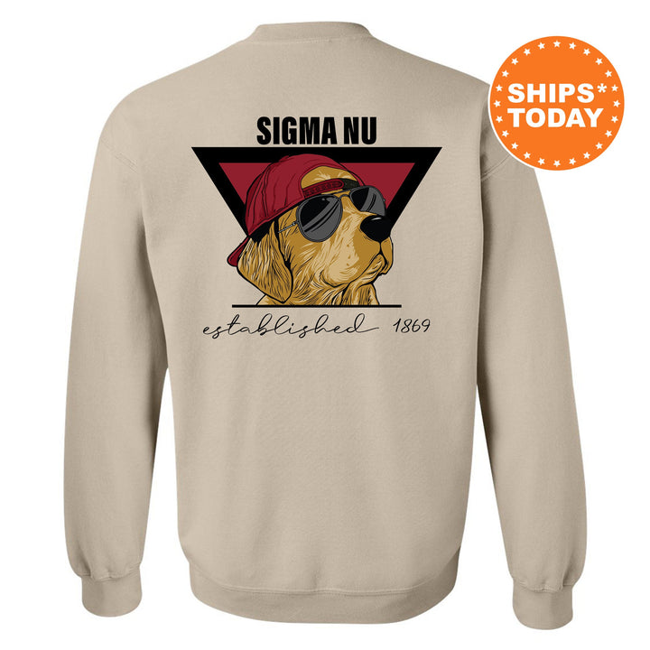 Sigma Nu Paw Prints Fraternity Sweatshirt | Sigma Nu Crewneck | Fraternity Chapter Sweatshirt | Custom Greek Apparel | Bid Day Gift 11880g