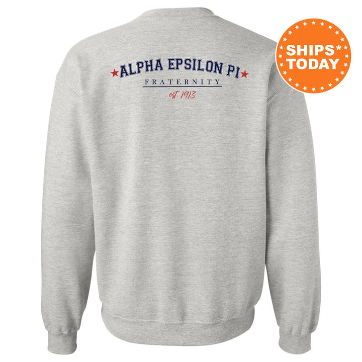 Alpha Epsilon Pi Patriot Pledge Fraternity Sweatshirt | AEPi Crewneck Sweatshirt | New Pledge Fraternity Gift | Rush Sweatshirt _ 14116g