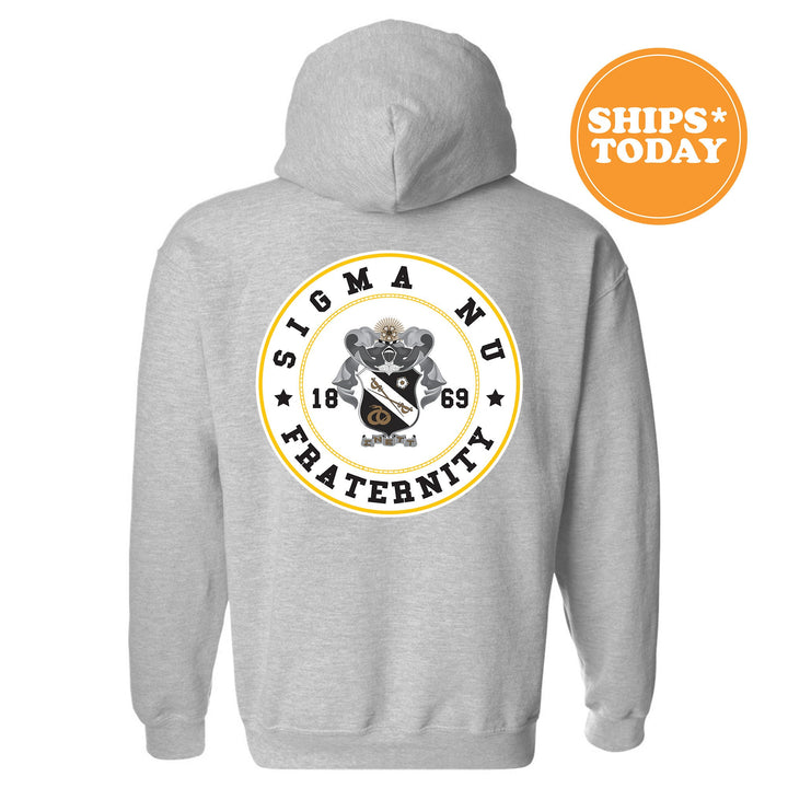 Sigma Nu Proud Crests Fraternity Sweatshirt | Sigma Nu Sweatshirt | Fraternity Hoodie | Bid Day Gift | Initiation Gift