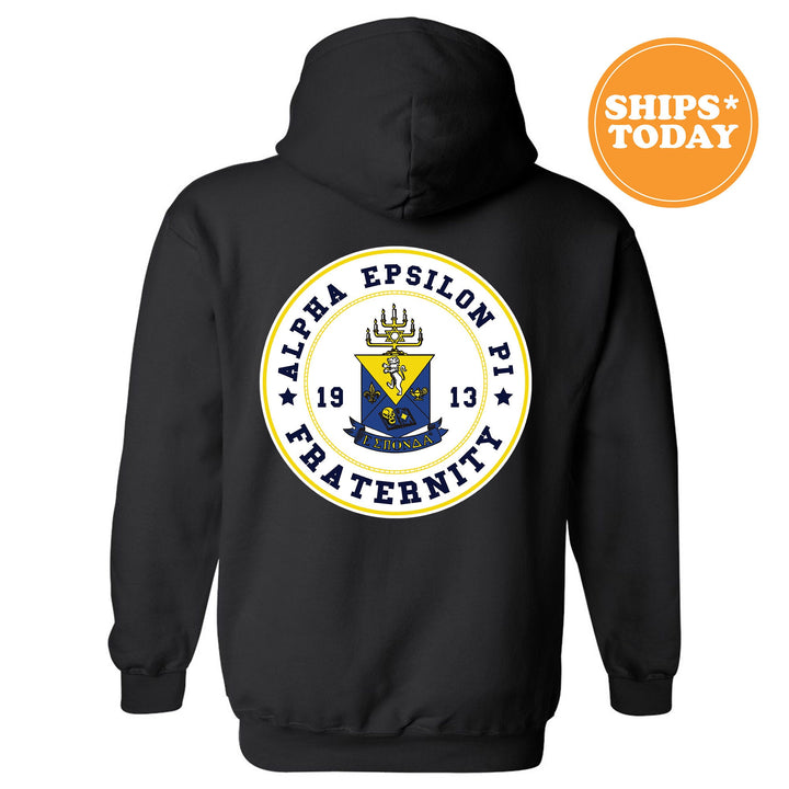 Alpha Epsilon Pi Proud Crests Fraternity Sweatshirt | AEPi Sweatshirt | Fraternity Hoodie | Bid Day Gift | Initiation Gift