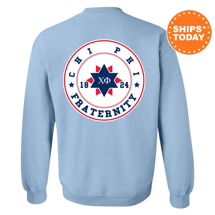 Chi Phi Proud Crests Fraternity Sweatshirt | Chi Phi Sweatshirt | Fraternity Hoodie | Bid Day Gift | Initiation Gift