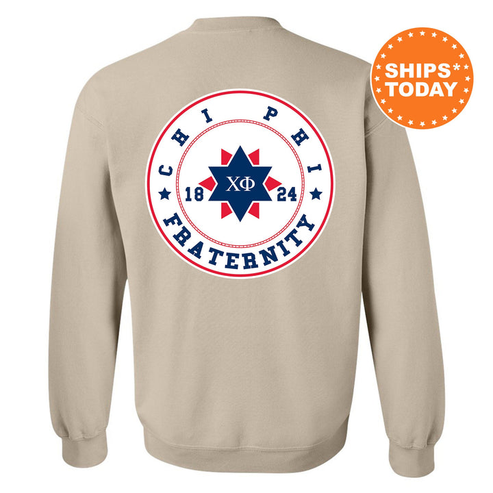 Chi Phi Proud Crests Fraternity Sweatshirt | Chi Phi Sweatshirt | Fraternity Hoodie | Bid Day Gift | Initiation Gift