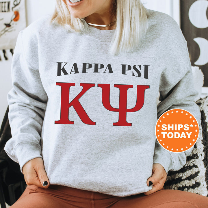 Kappa Psi Greek Identity COED Sweatshirt | Kappa Psi Sweatshirt | Greek Letters Sweatshirt | Sorority Letters | Greek Apparel _ 15420g