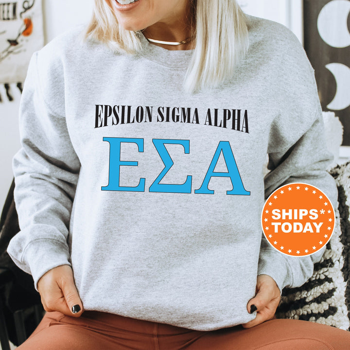 Epsilon Sigma Alpha Greek Identity COED Sweatshirt | Epsilon Sigma Alpha Sweatshirt | Greek Letters Sweatshirt | Greek Apparel _ 15419g