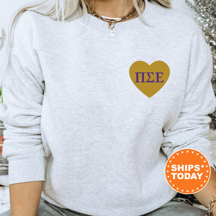 Pi Sigma Epsilon Heartmark COED Sweatshirt | Pi Sigma Epsilon Crewneck Sweatshirt | Greek Apparel | COED Fraternity Gift