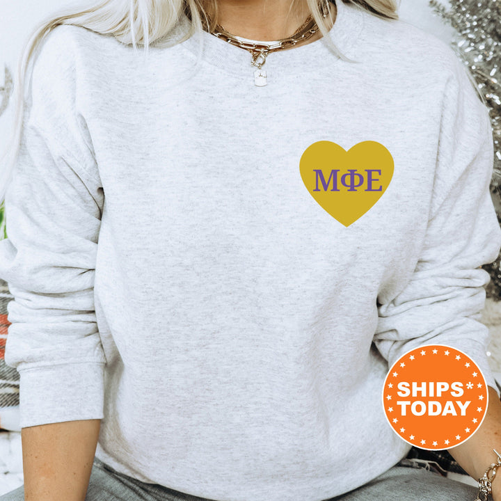 Mu Phi Epsilon Heartmark COED Sweatshirt | Mu Phi Epsilon Crewneck Sweatshirt | Greek Apparel | COED Fraternity Gift