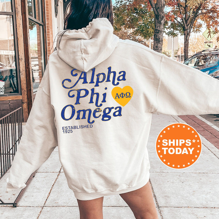 Alpha Phi Omega Heartmark COED Sweatshirt | Alpha Phi Omega Crewneck Sweatshirt | Greek Apparel | COED Fraternity Gift 15399g