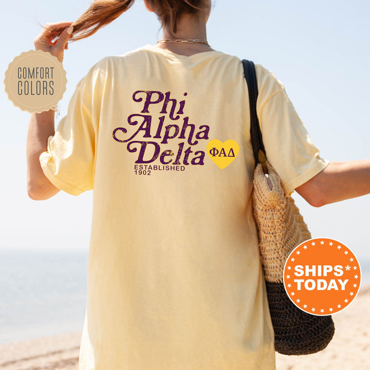 Phi Alpha Delta Heartmark COED T-Shirt | Phi Alpha Delta Comfort Colors Shirt | COED Fraternity Gift | Greek Life Apparel _ 15406g