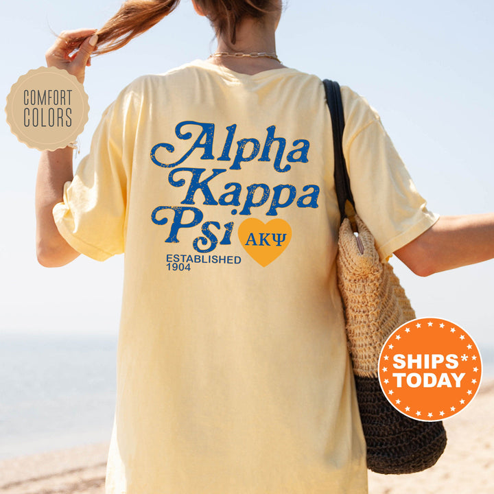 Alpha Kappa Psi Heartmark COED T-Shirt | Alpha Kappa Psi Comfort Colors Shirt | AKPsi COED Fraternity Gift | Greek Life Apparel _ 15398g