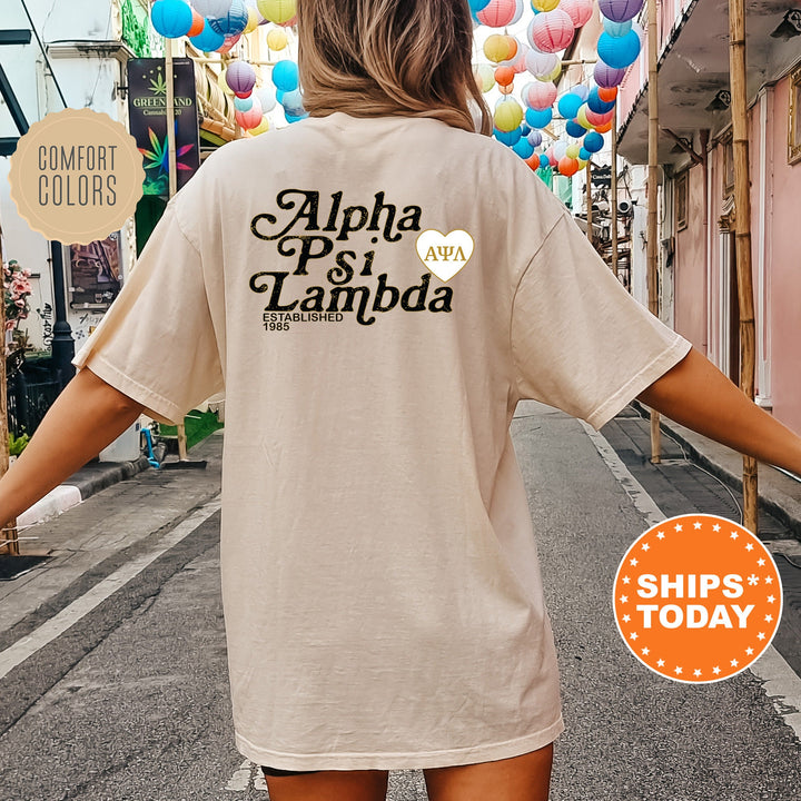 Alpha Psi Lambda Heartmark COED T-Shirt | Alpha Psi Lambda Comfort Colors Shirt | COED Fraternity Gift | Greek Life Apparel _ 15400g