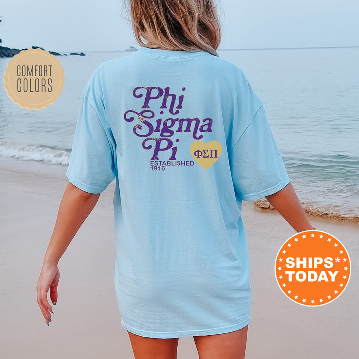 Phi Sigma Pi Heartmark COED T-Shirt | Phi Sigma Pi Comfort Colors Shirt | COED Fraternity Gift | Greek Life Apparel _ 15409g