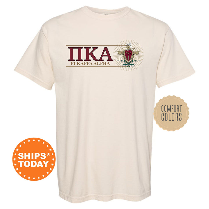 Pi Kappa Alpha Timeless Symbol Fraternity T-Shirt | PIKE Fraternity Crest Shirt | Fraternity Chapter Gift | Comfort Colors Tee _ 10060g