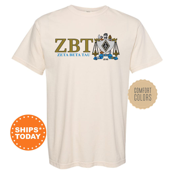 Zeta Beta Tau Timeless Symbol Fraternity T-Shirt | ZBT Fraternity Crest Shirt | Fraternity Chapter Gift | Comfort Colors Tee _ 10071g