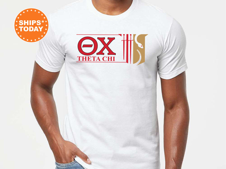 Theta Chi Timeless Symbol Fraternity T-Shirt | Theta Chi Fraternity Crest Shirt | Fraternity Chapter Gift | Comfort Colors Tee _ 10070g