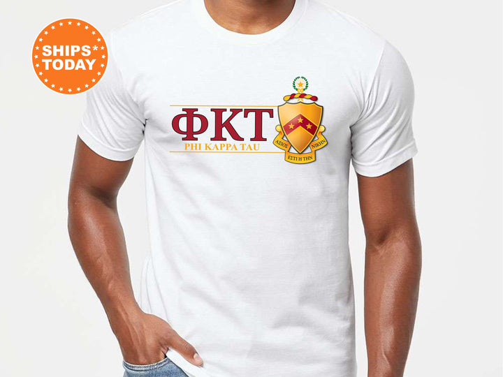 Phi Kappa Tau Timeless Symbol Fraternity T-Shirt | Phi Tau Fraternity Crest Shirt | Fraternity Chapter Gift | Comfort Colors Tee _ 10058g
