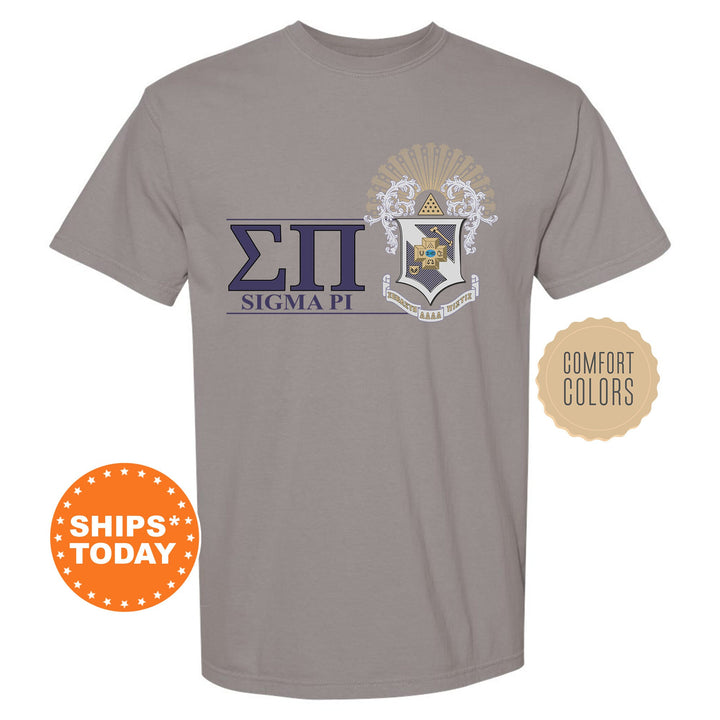 Sigma Pi Timeless Symbol Fraternity T-Shirt | Sigma Pi Fraternity Crest Shirt | Fraternity Chapter Gift | Comfort Colors Tee _ 10067g