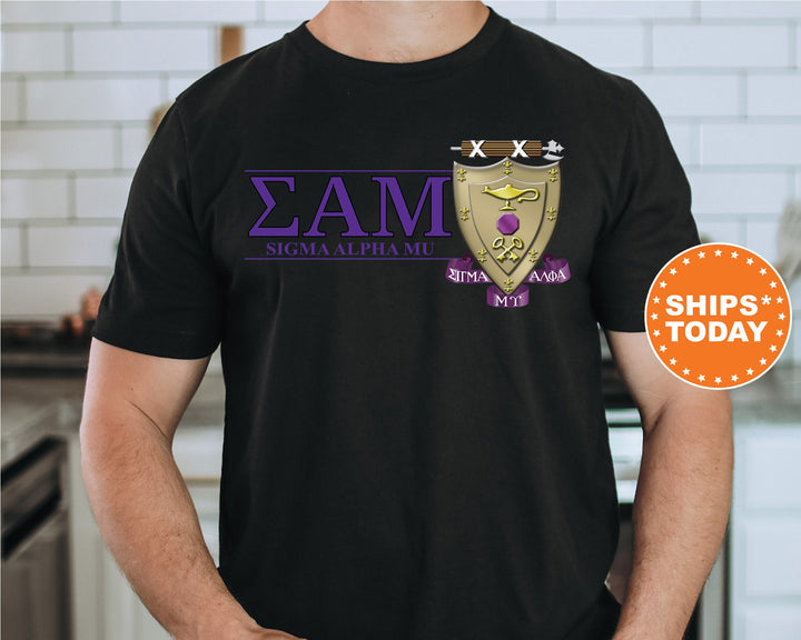 Sigma Alpha Mu Timeless Symbol Fraternity T-Shirt | Sammy Fraternity Crest Shirt | Fraternity Chapter Gift | Comfort Colors Tee _ 10063g