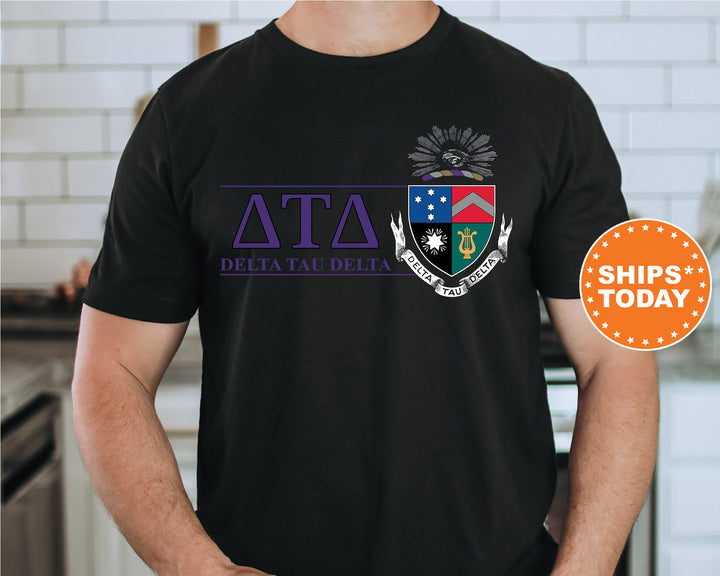 Delta Tau Delta Timeless Symbol Fraternity T-Shirt | Delt Fraternity Crest Shirt | Fraternity Chapter Gift | DTD Comfort Colors Tee _ 10050g