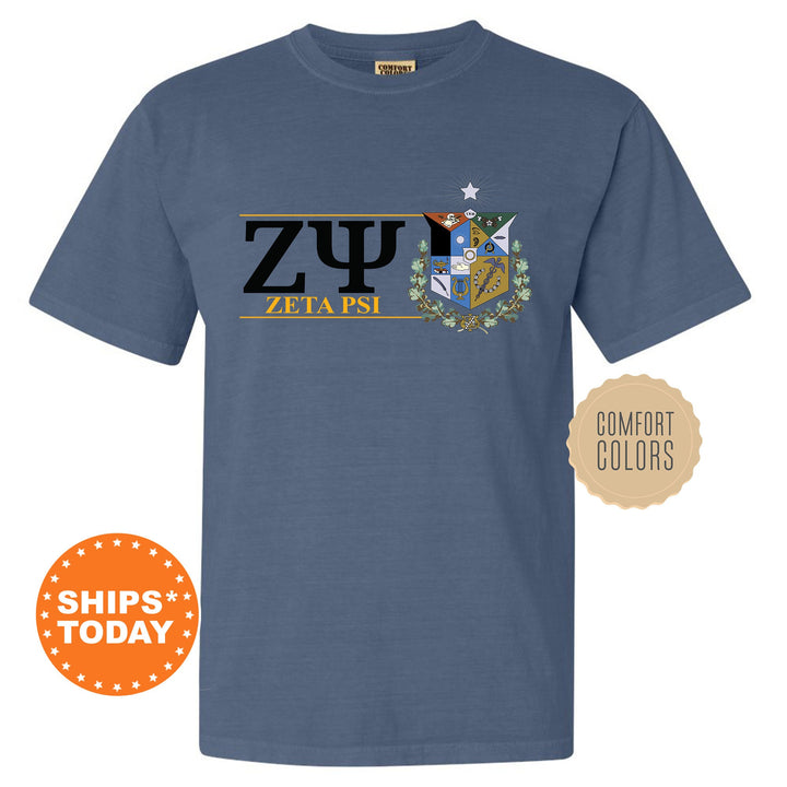 Zeta Psi Timeless Symbol Fraternity T-Shirt | Zete Fraternity Crest Shirt | Fraternity Chapter Gift | Zeta Psi Comfort Colors Tee _ 10072g
