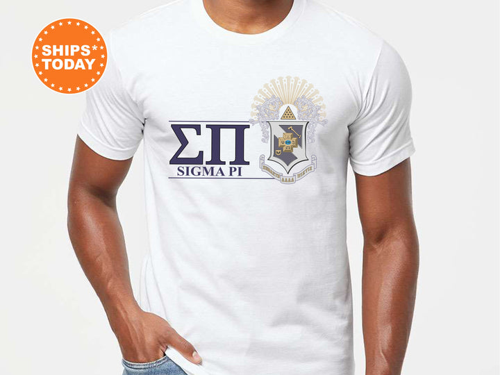 Sigma Pi Timeless Symbol Fraternity T-Shirt | Sigma Pi Fraternity Crest Shirt | Fraternity Chapter Gift | Comfort Colors Tee _ 10067g