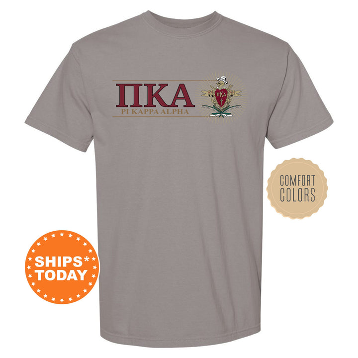 Pi Kappa Alpha Timeless Symbol Fraternity T-Shirt | PIKE Fraternity Crest Shirt | Fraternity Chapter Gift | Comfort Colors Tee _ 10060g