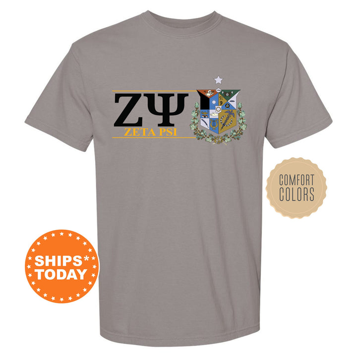 Zeta Psi Timeless Symbol Fraternity T-Shirt | Zete Fraternity Crest Shirt | Fraternity Chapter Gift | Zeta Psi Comfort Colors Tee _ 10072g