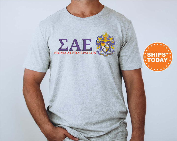 Sigma Alpha Epsilon Timeless Symbol Fraternity T-Shirt | SAE Fraternity Crest Shirt | Fraternity Chapter Gift | Comfort Colors Tee _ 10062g