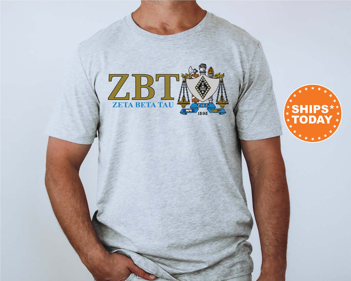 Zeta Beta Tau Timeless Symbol Fraternity T-Shirt | ZBT Fraternity Crest Shirt | Fraternity Chapter Gift | Comfort Colors Tee _ 10071g
