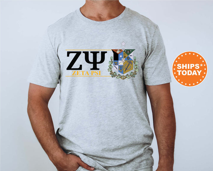 Zeta Psi Timeless Symbol Fraternity T-Shirt | Zete Fraternity Crest Shirt | Fraternity Chapter Gift | Zeta Psi Comfort Colors Tee _ 10072g