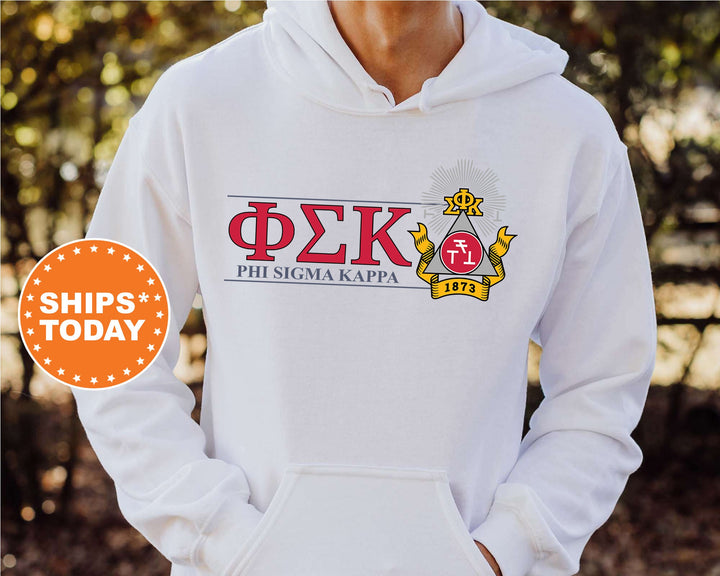 Phi Sigma Kappa Timeless Symbol Fraternity Sweatshirt | Phi Sig Fraternity Crest Sweatshirt | College Crewneck | Fraternity Gift