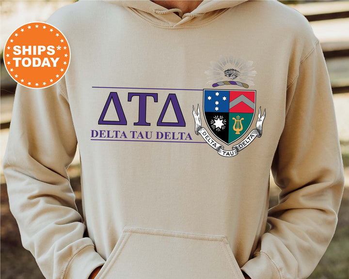 Delta Tau Delta Timeless Symbol Fraternity Sweatshirt | Delt Fraternity Crest Sweatshirt | College Crewneck | DTD Fraternity Gift